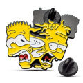 Großhandel Custom Own Logo Souvenir Simpsons Dekoration Metall Pin Abzeichen